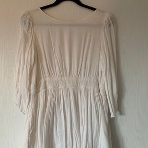 FREE PEOPLE WHITE LINEN DRESS